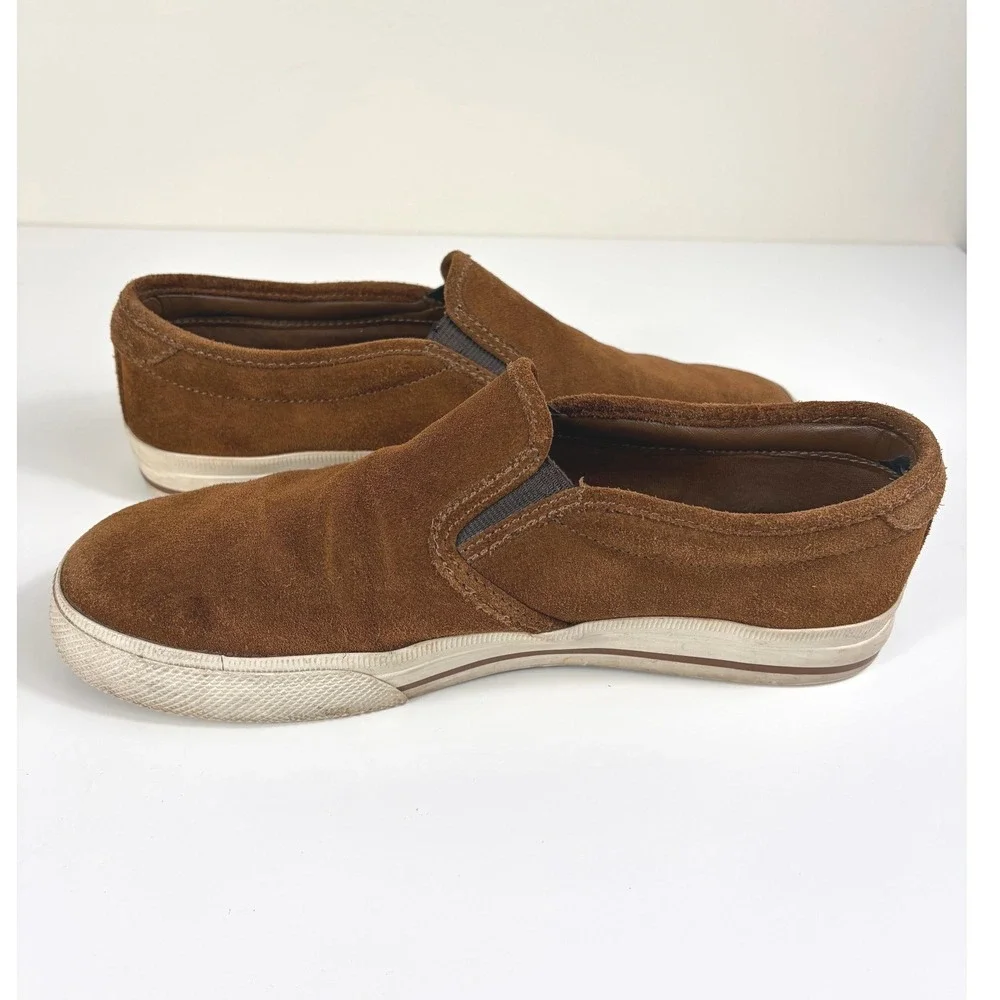 Polo Ralph Lauren Vaughn II Suede Slip On Shoe Brown Men's Size 8D Casual Preppy